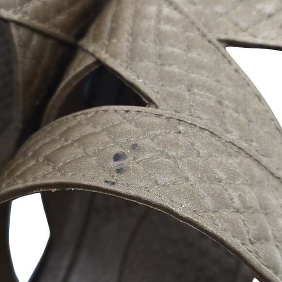 Women's - Okabashi Brown Cross Strap Slide Sandals, Size Large - Picture 7 of 12